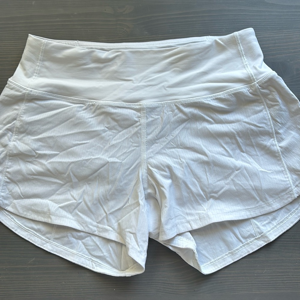 Lululemon 4 inch white speed ups!